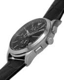 Emporio Armani Paolo Chronograph Black Dial Black Leather Strap Watch For Men - AR11530